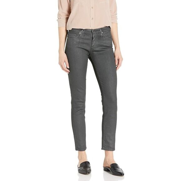Adriano Goldschmied Gray The Prima Crop Mid-Rise Cigarette  Jeans Womens Size 27 - Picture 1 of 11